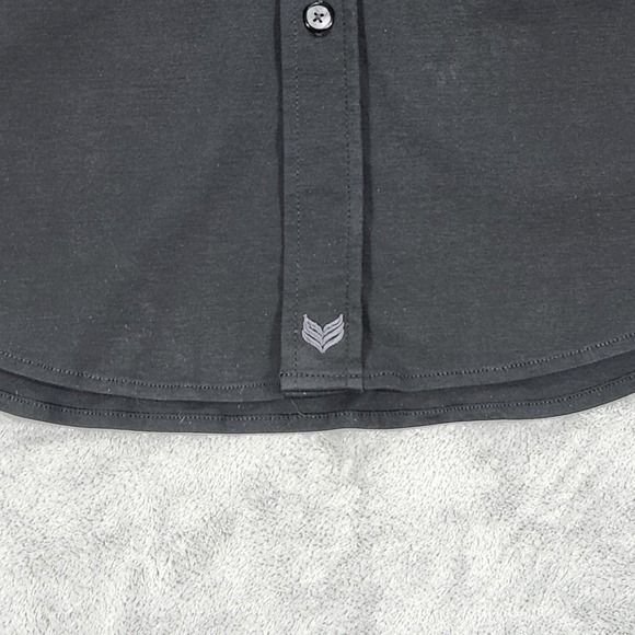Buttercloth Shirt Mens Small Black Moon In Black Short Sleeve Button Up Casual - Picture 10 of 15